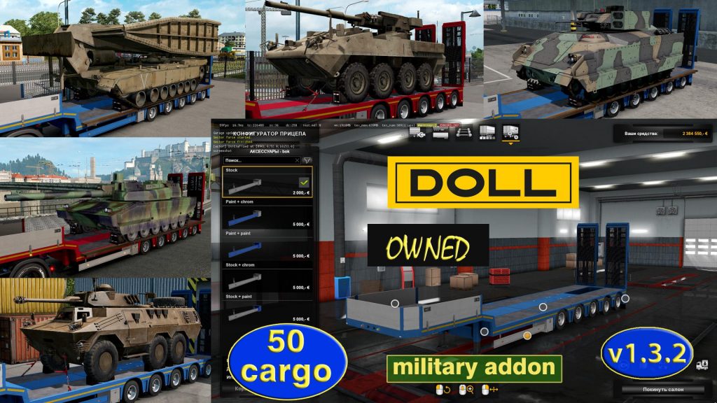 Military Addon for Ownable Trailer Doll Panther v1.3.2 ETS2 Euro